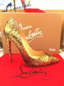 Christian Louboutin so kate python gold